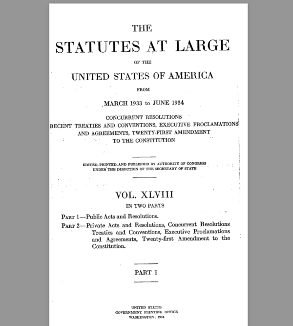 House Joint Resolution 192 June 5 1933