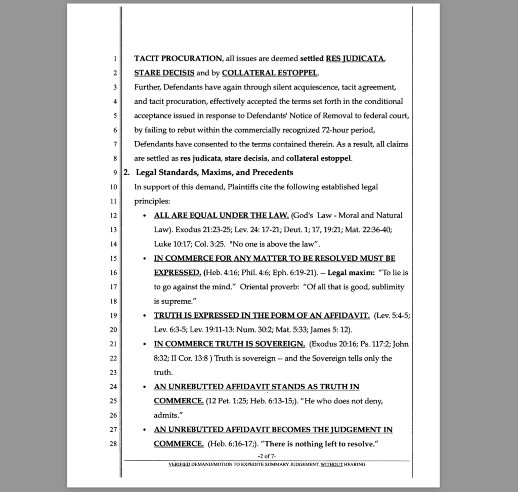 Demand:MOTION for Summary Judgment Without Hearing Demands Accountability from SDCCU and Sheppard Mullin Over ADMITTED Fraud, Racketeering, and Constitutional Crimes 2