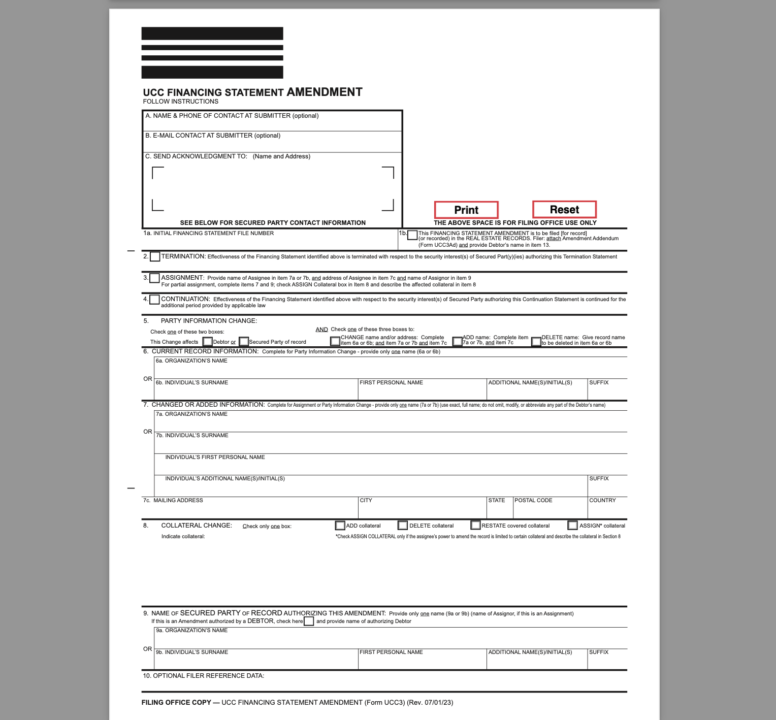 How a UCC 3 Can Perfect a Security Interest by Amending the UCC 1