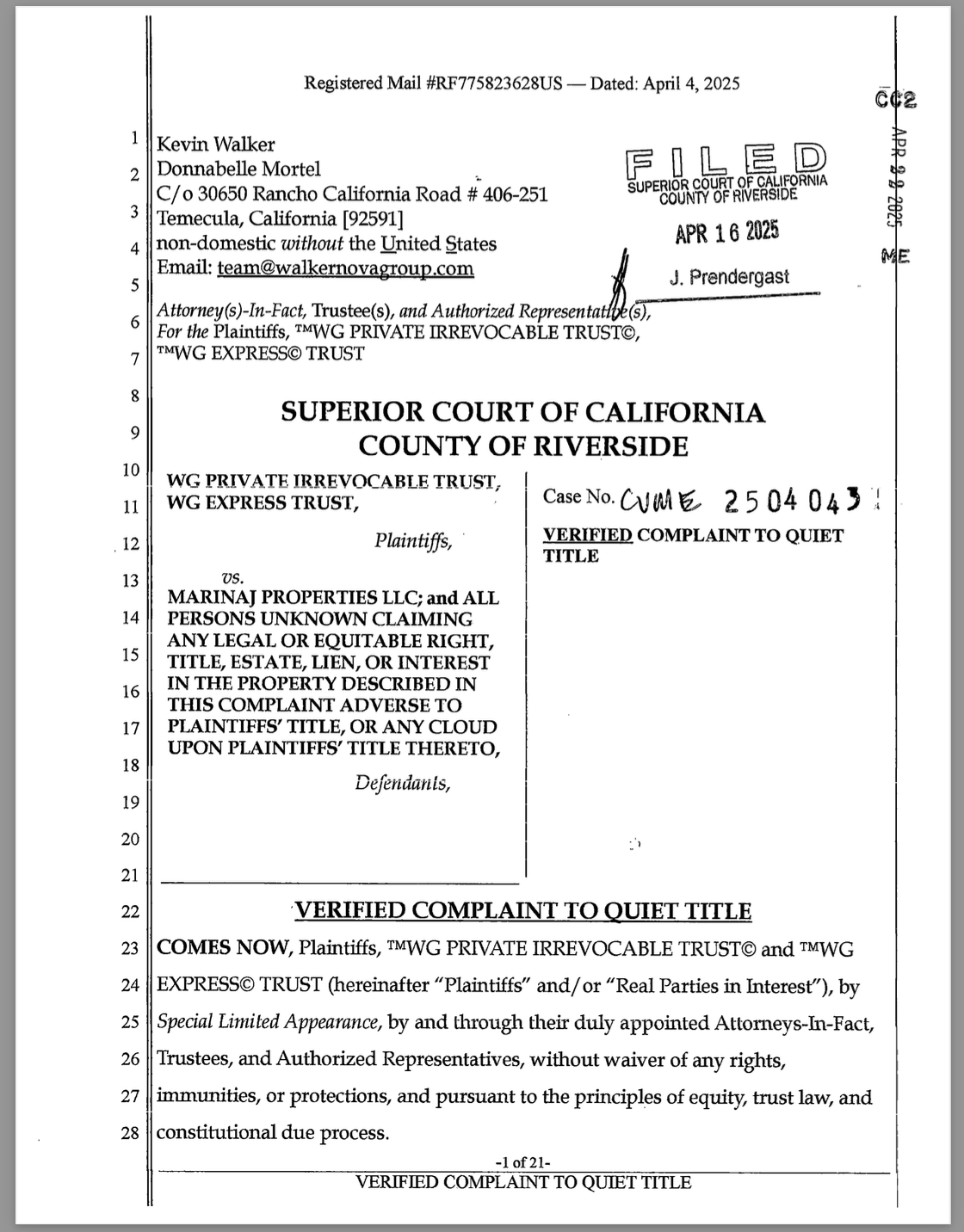 FEDERAL EXPOSURE AND COMMERCIAL COLLAPSE: The Reckless Legal Simulation and RICO Fraud of Naji Doumit, Marinaj Properties LLC, and Their Counsel John Bailey of BAILEY LEGAL GROUP in Riverside County, California