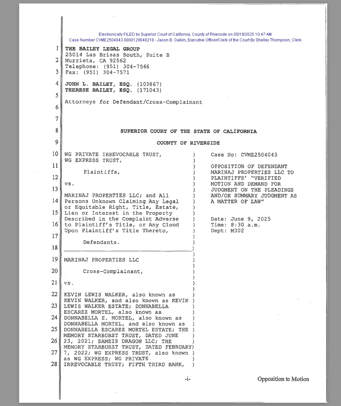 Fraud in the Courtroom: How Bailey legal Group, Naji Doumit, and Marinaj Properties LLCAre Waging War on Law, Equity, Freedom, and Human Dignity