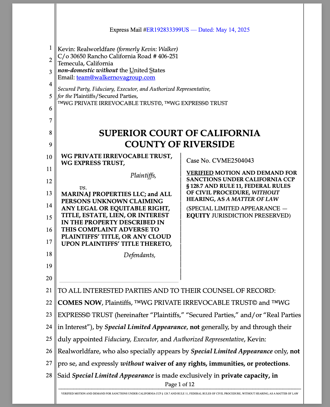 Fraud in the Courtroom: How Bailey legal Group, Naji Doumit, and Marinaj Properties LLCAre Waging War on Law, Equity, Freedom, and Human Dignity