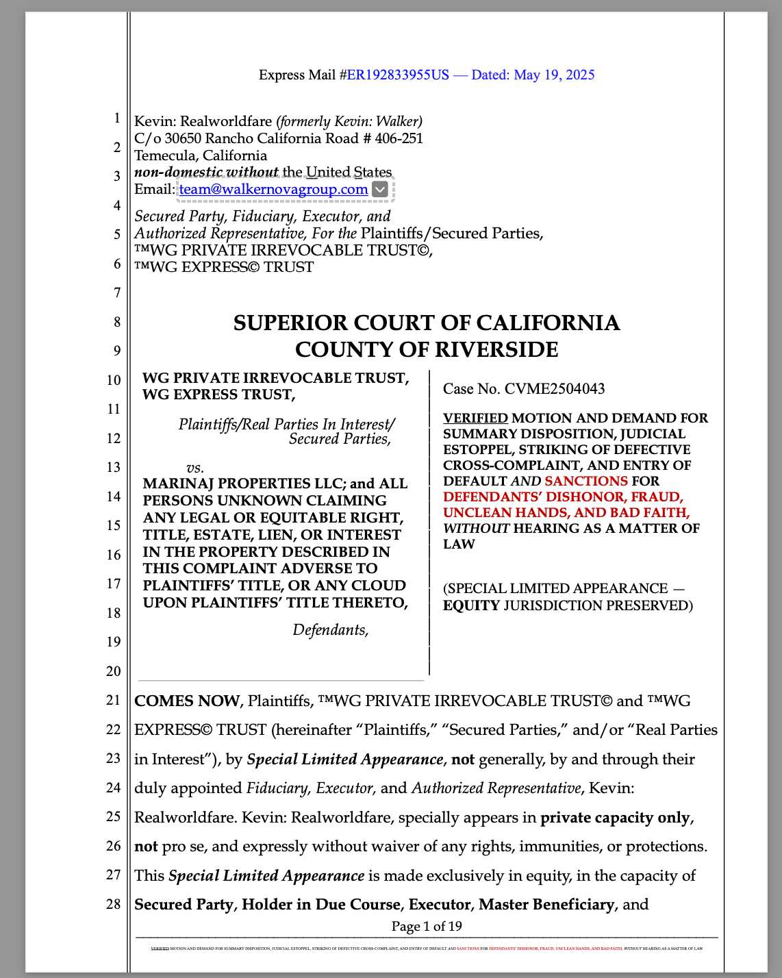 Fraud in the Courtroom: How Bailey legal Group, Naji Doumit, and Marinaj Properties LLCAre Waging War on Law, Equity, Freedom, and Human Dignity
