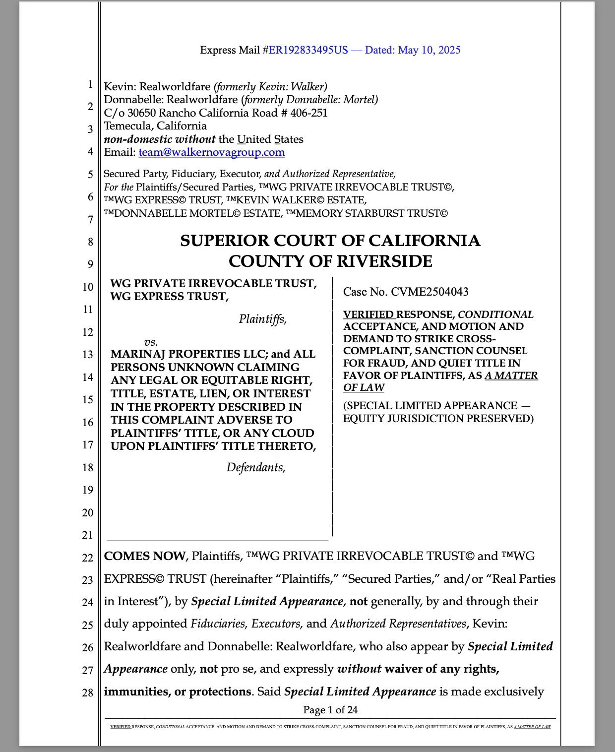 Fraud in the Courtroom: How Bailey legal Group, Naji Doumit, and Marinaj Properties LLCAre Waging War on Law, Equity, Freedom, and Human Dignity