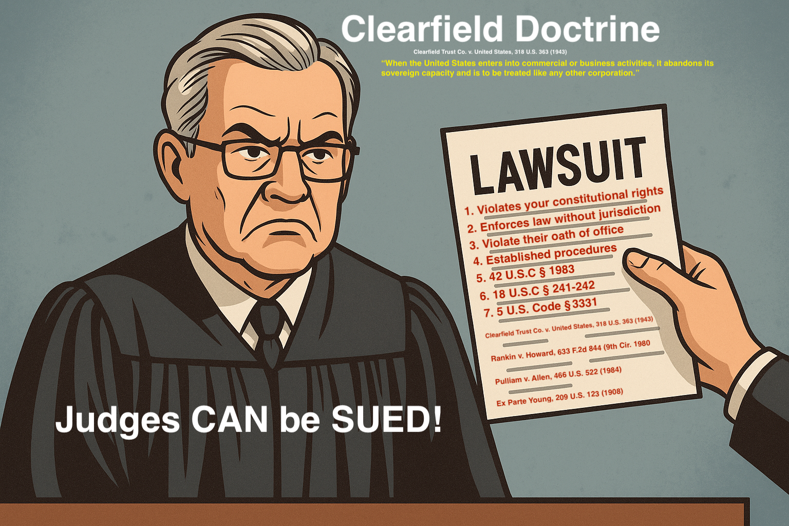 Judges Can Be Sued: Public Servants, Oaths, and Liability Under the Clearfield Doctrine