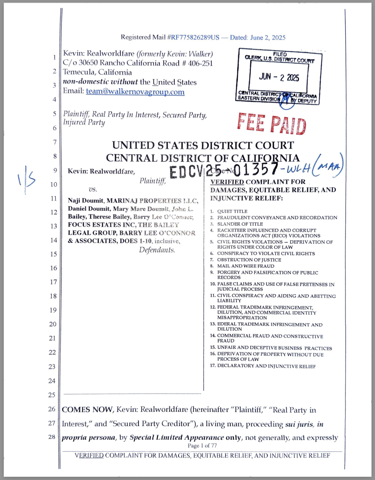 Fraud Upon the Court and Judicial Complicity: Judge Marquez Aids RICO Conspirators and Attempts to Punish "the People"