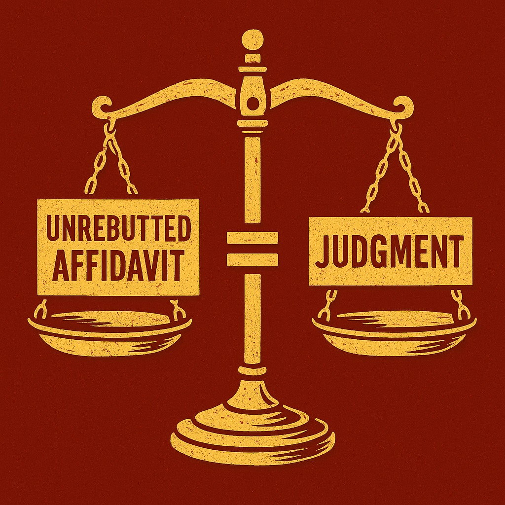 Unrebutted Affidavits stand as Truth and become the Judgment, and Silence is Confession because all Court proceedings are commerce — Judicial Immunity is Removed when “Judges” ignore Unrebutted Affidavits