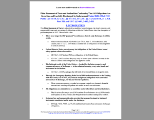 All Obligations Are Securities and Lawfully Discharged by Indorsement - The Legal Blueprint for Debt Discharge Under HJR-192, UCC, and Federal Statutes