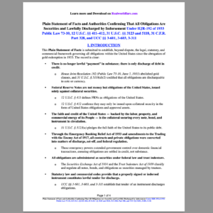 All Obligations Are Securities and Lawfully Discharged by Indorsement - The Legal Blueprint for Debt Discharge Under HJR-192, UCC, and Federal Statutes