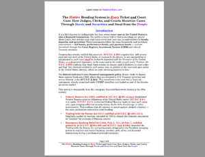 The Hidden Bonding System in Every Ticket and Court Case: How Judges, Clerks, and Courts Monetize Cases Through Bonds and Securities and Steal from the People