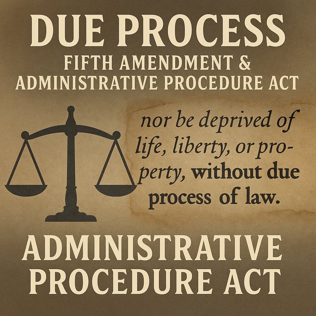 The Administrative Procedure Act, the Fifth Amendment (Constitution), and the Power of Due Process
